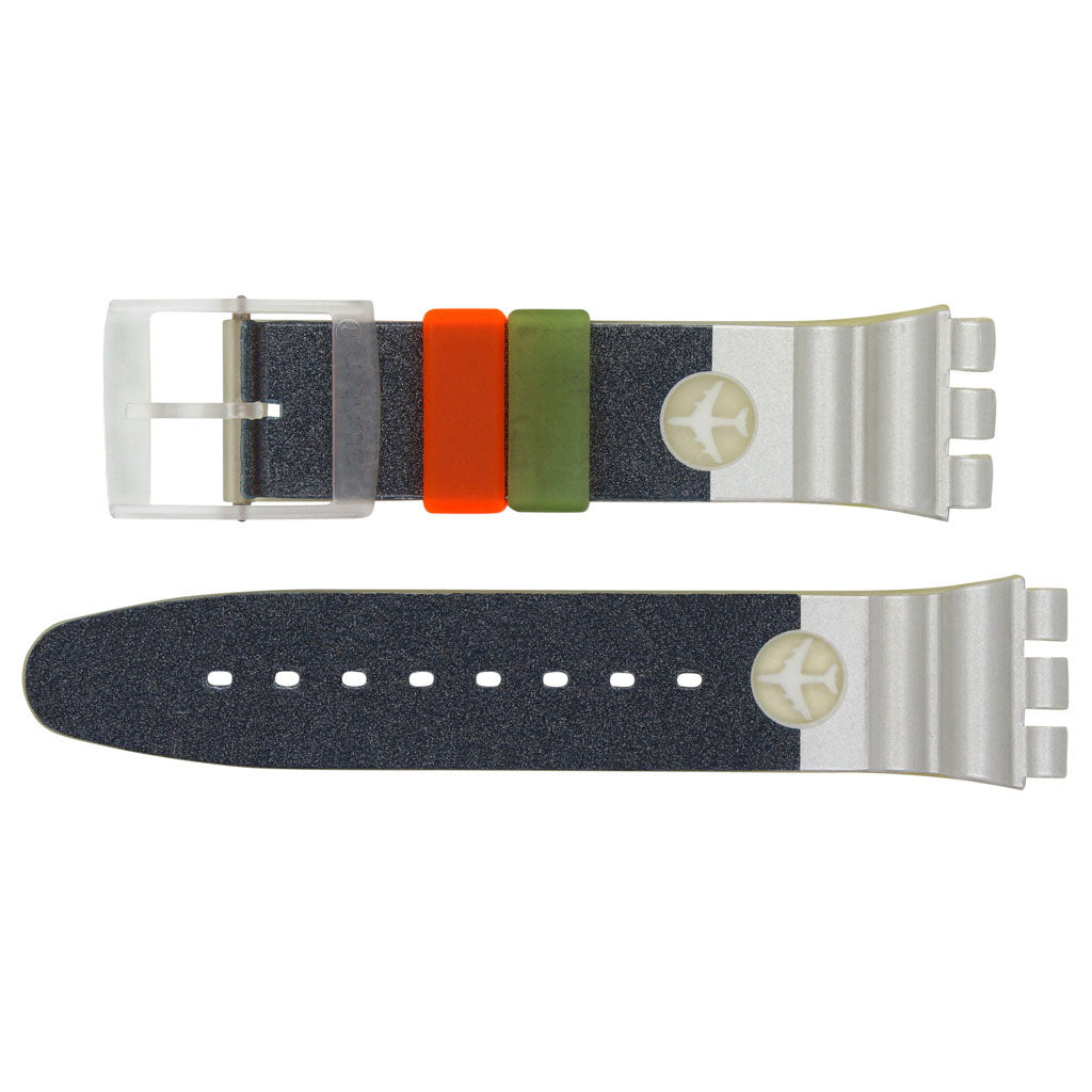 Original Ersatzband der Swatch Aqua Chrono HAPPY LANDING ASBK109