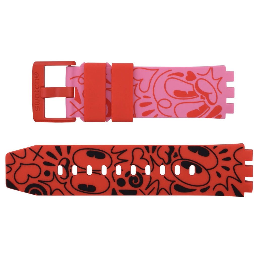 Original Ersatzband der Swatch Big Bold HATTIE'S HEART ASB05Z103