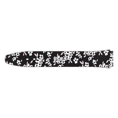 Swatch Ersatzband Black Silicone White Flower ACM0023H6