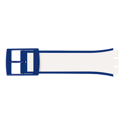 Swatch Ersatzband White & Blue Silicone Strap ACM0027H12