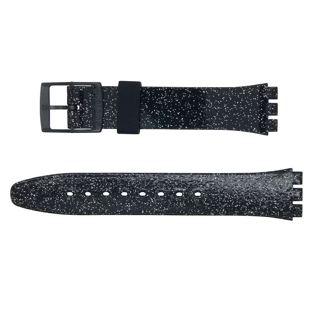 Swatch Ersatzband Glitternoir AGB755