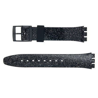 Swatch Ersatzband Glitternoir AGB755