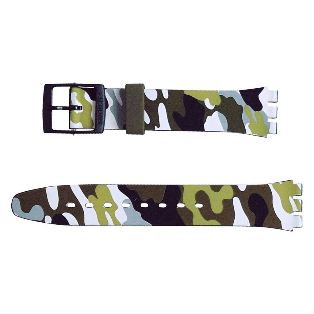 Swatch Ersatzband Hiding Green AGB261