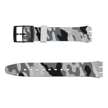 Swatch Ersatzband Hiding Grey AGB260