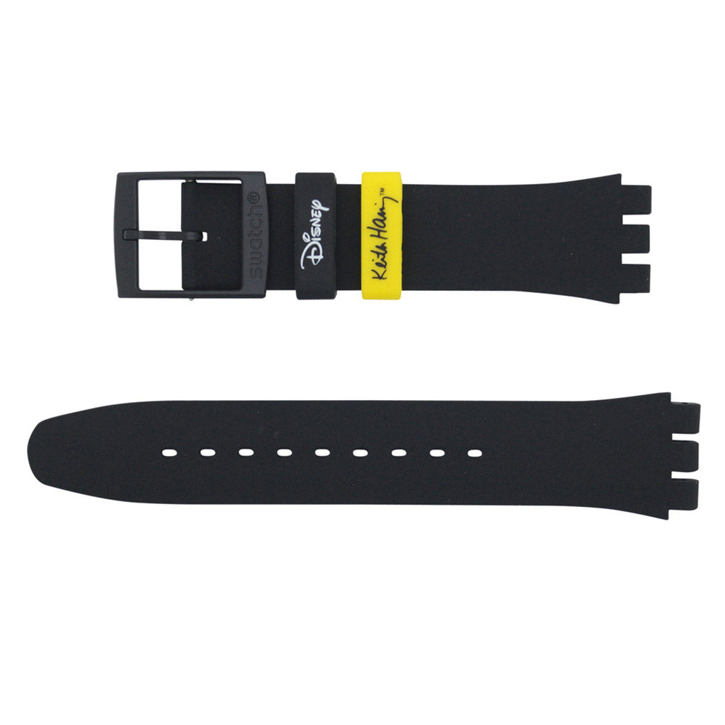 Swatch Ersatzband Mickey Blanc Sur Noir by Keith Haring ASUOZ337