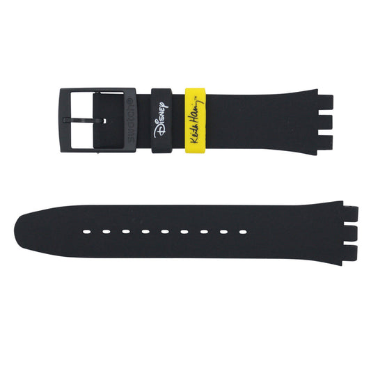 Swatch Ersatzband Mickey Blanc Sur Noir by Keith Haring ASUOZ337