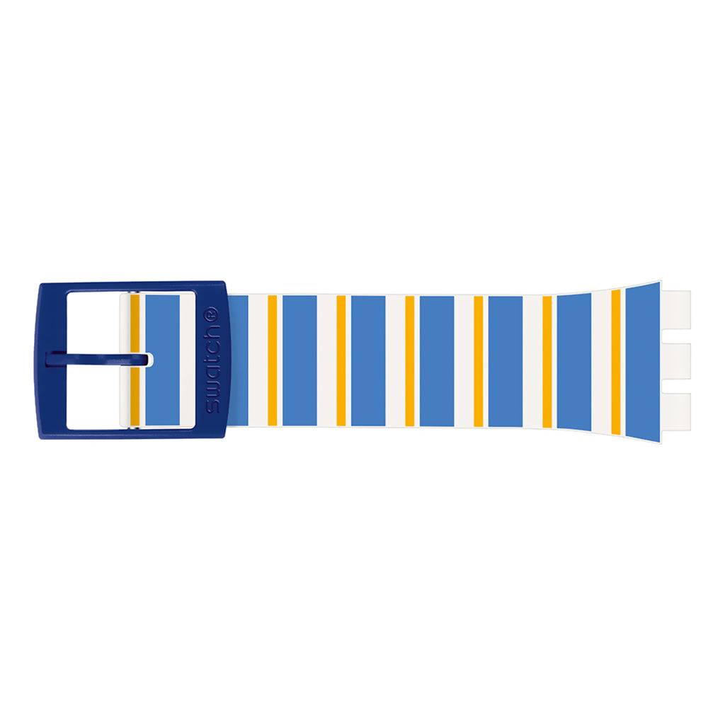 Swatch Ersatzband White & Blue Silicone Strap ACM0027H12