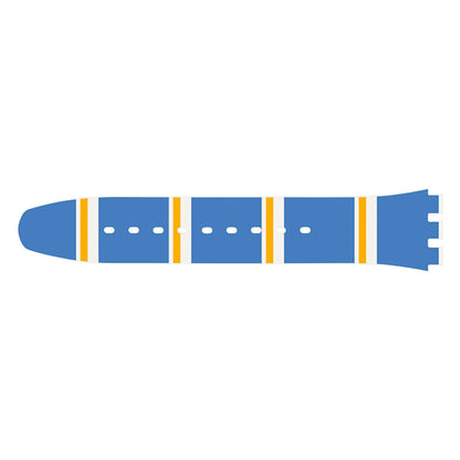 Swatch Ersatzband White & Blue Silicone Strap ACM0027H6