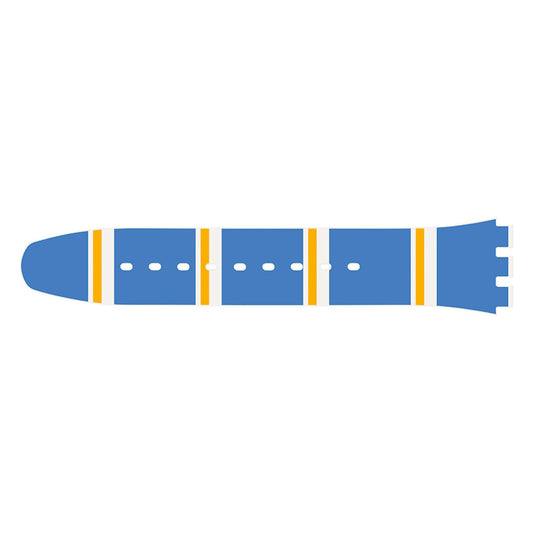 Swatch Ersatzband White & Blue Silicone Strap ACM0027H6