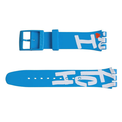 Swatch Ersatzband White In Blue ASUOS103