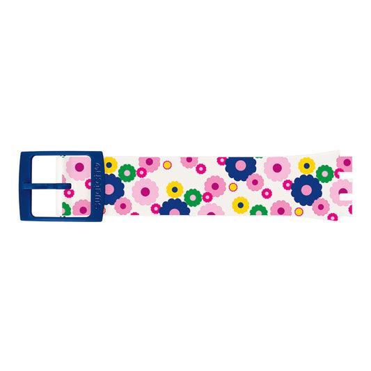 Swatch Ersatzband White Silicone Flowers ACM0018H12
