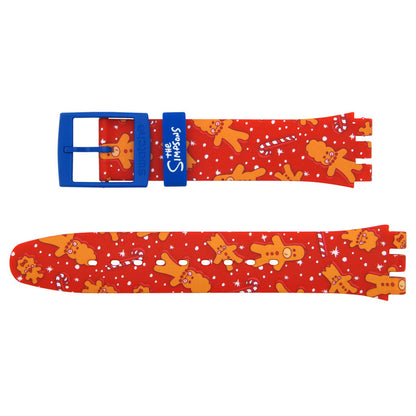 Swatch Ersatzband New Gent Woundrous Winter Wonderland - Simpsons ASUOZ361