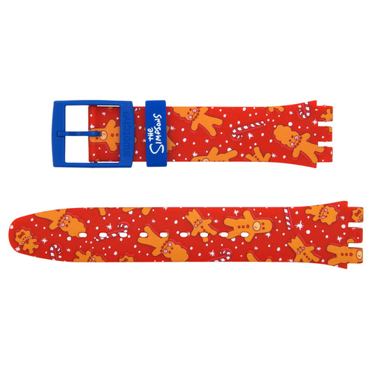 Swatch Ersatzband New Gent Woundrous Winter Wonderland - Simpsons ASUOZ361