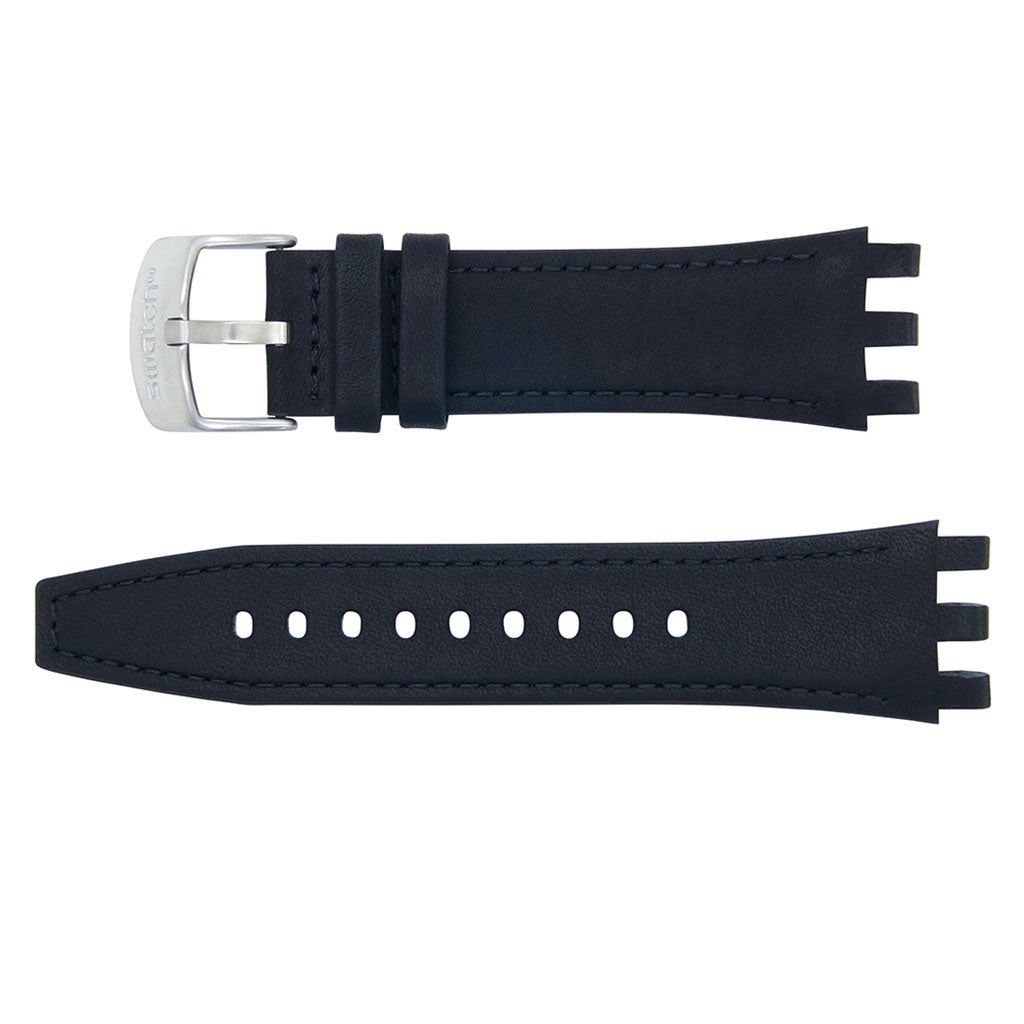 Swatch Ersatzband Black Leather Irony Chrono Automatic ASVGK001