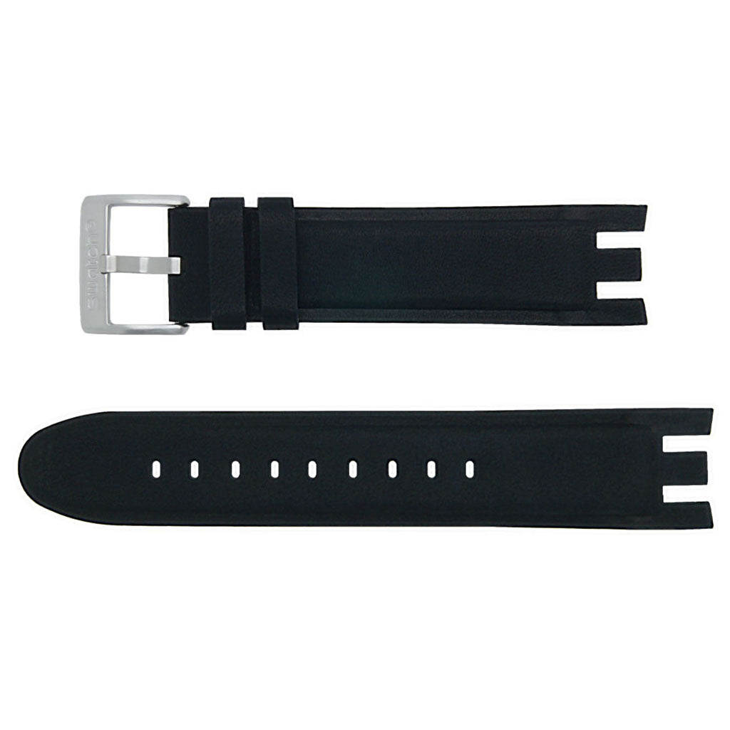 Original Ersatzband Swatch BLACK LEATHER - Irony Retrograde AYR001