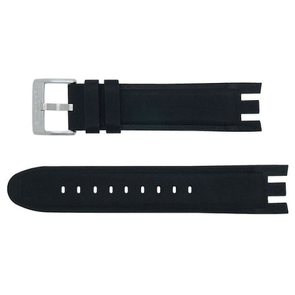 Original Ersatzband Swatch BLACK LEATHER - Irony Retrograde AYR001