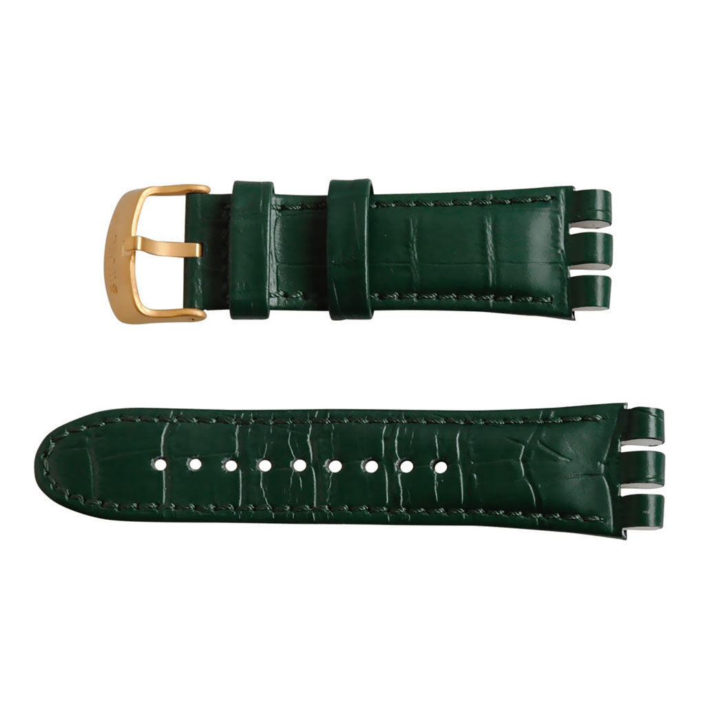Swatch Ersatzband GOLDEN HIDE GREEN AYOG406