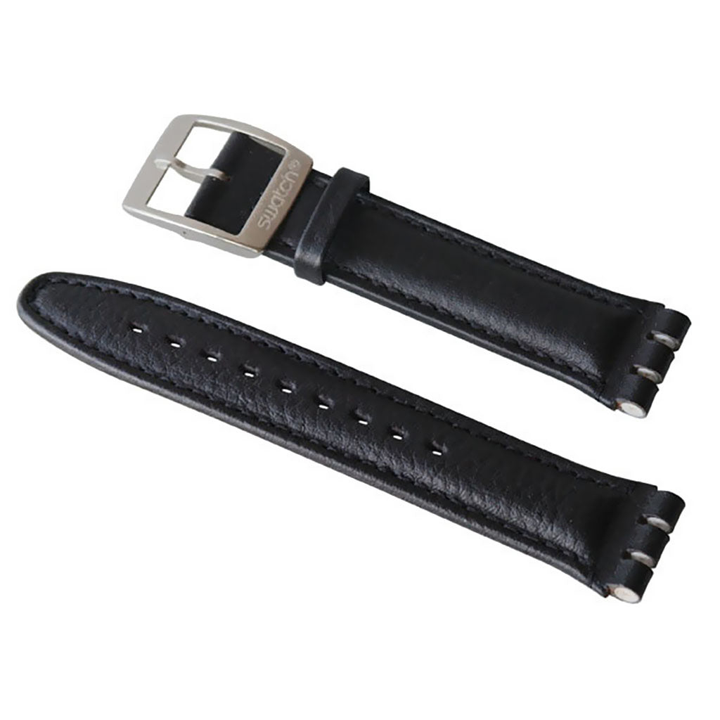 Swatch Ersatzband BLACK LEATHER XL YAYCXL020INOX