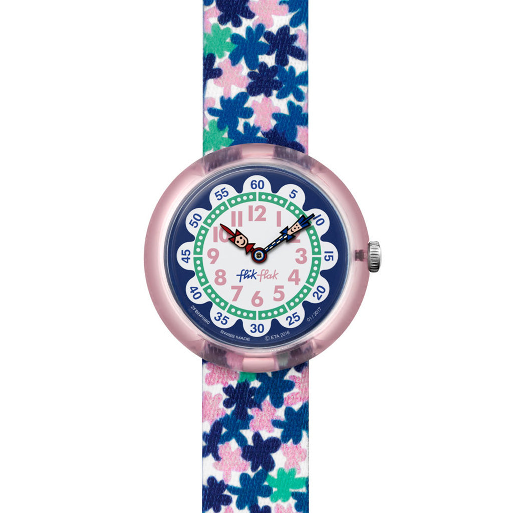 Flik Flak Kinderuhr London Flower FBNP080