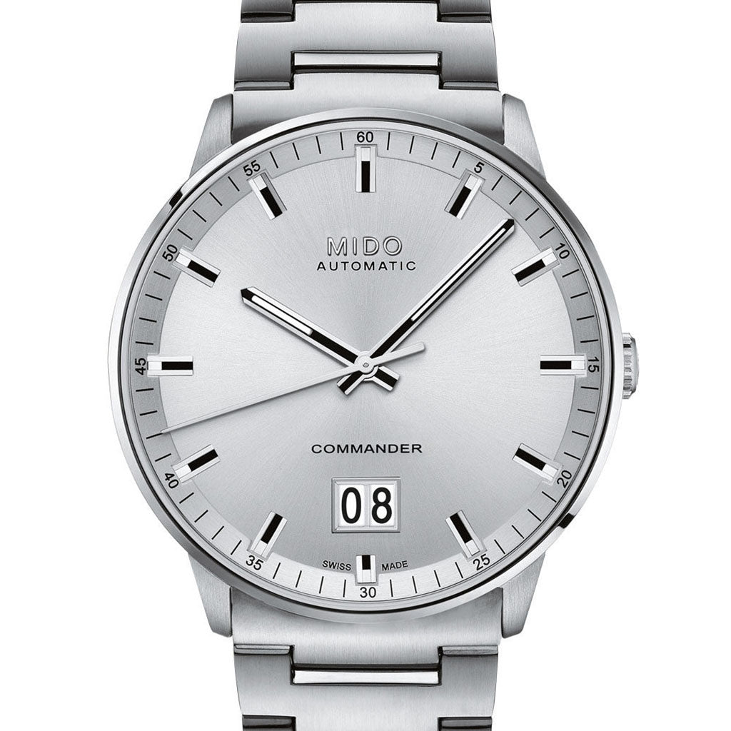 Commander II Big Date 42 mm Silver (Ausstellungsstück)