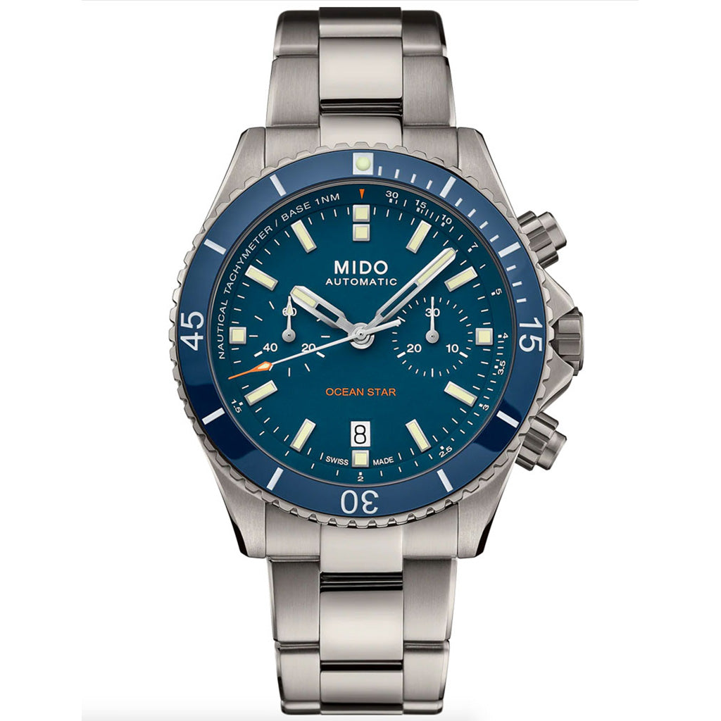 Ocean Star Chronograph 44 mm Blue Steel (Ausstellungsstück)