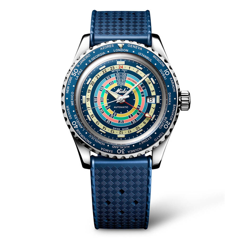 Ocean Star Decompression Worldtimer 40,5 mm Blue Special Edition
