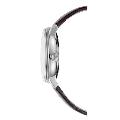 Baroncelli Chronometer Silizium 40 mm Black Leather Brown (Ausstellungsstück)