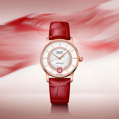 Baroncelli Lady Necklace 33 mm Rubin Leather