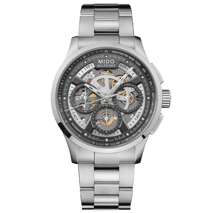 Multifort Skeleton Chronograph 43 mm Silver