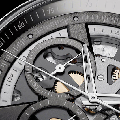 Multifort Skeleton Chronograph 43 mm Silver