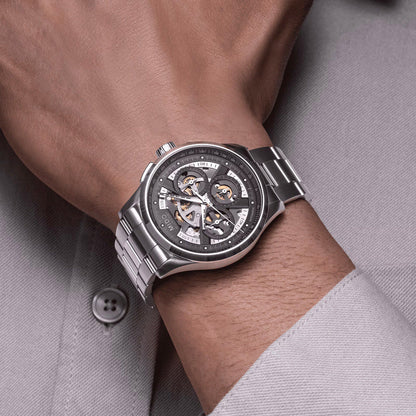 Multifort Skeleton Chronograph 43 mm Silver