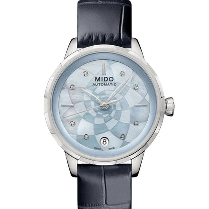 Mido Rainflower Blue Mother Of Pearl Leather Blue M043.207.16.131.00