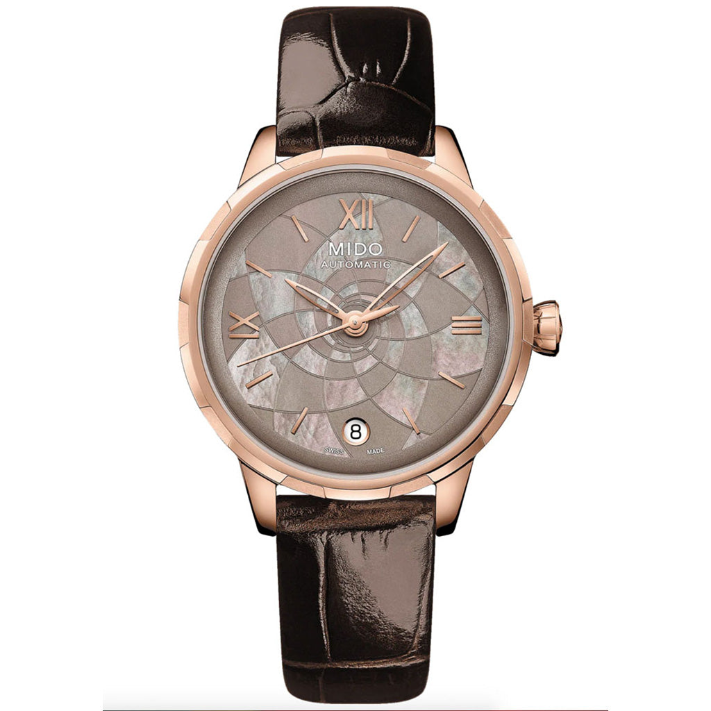 Rainflower 34 mm Brown Leather Brown