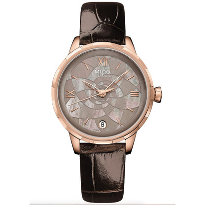 Rainflower 34 mm Brown Leather Brown