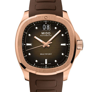 Mido Multifort TV Big Date Brown Rubber M0495263729100