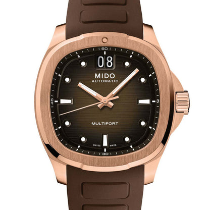 Mido Multifort TV Big Date Brown Rubber M0495263729100