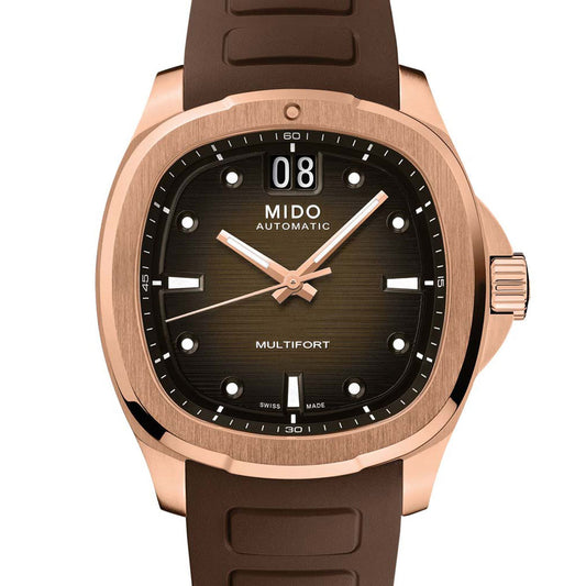 Mido Multifort TV Big Date Brown Rubber M0495263729100