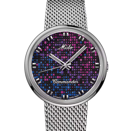 Mido Commander 1959 Silver Pixel-Design M84294N711
