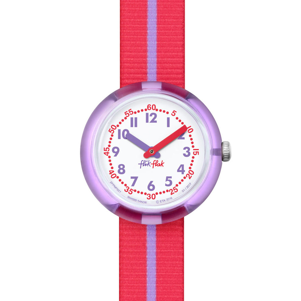 Flik Flak Kinderuhr Puple Band FPNP021