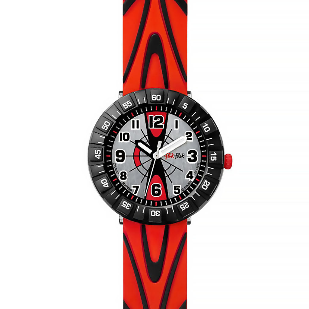 Swatch Flik Flak SHAPED BLACK & RED FCS027