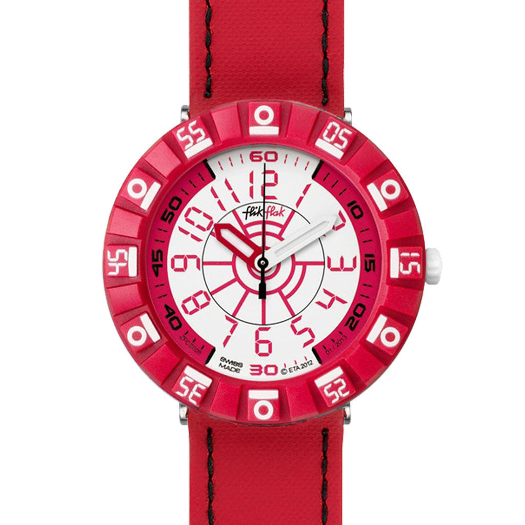 Flik Flak Shaped White & Red FCS028
