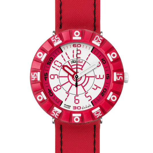 Flik Flak Shaped White & Red FCS028