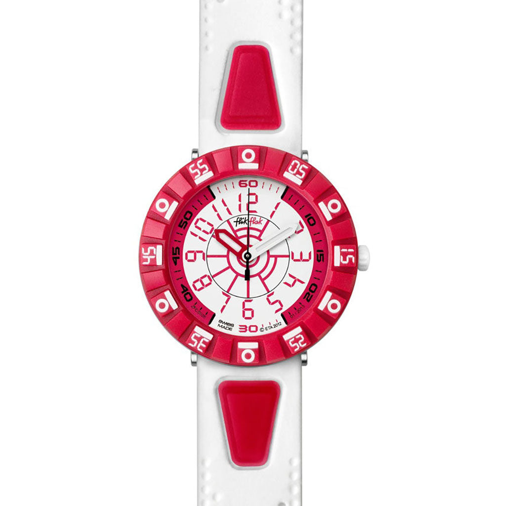 Flik Flak Shaped White & Red FCS028