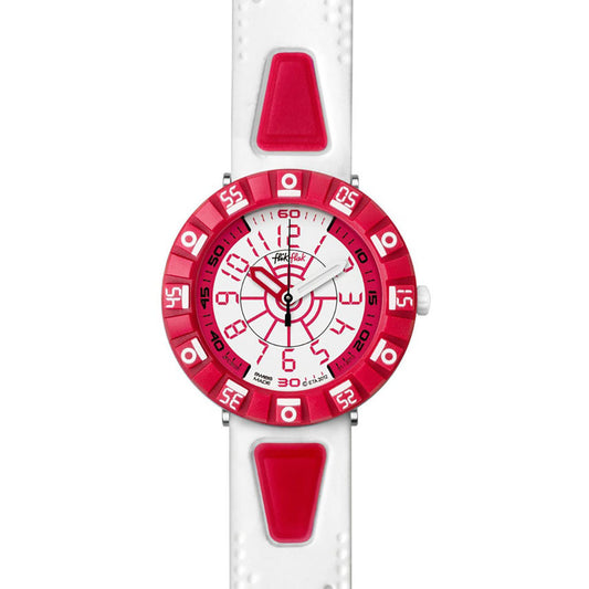 Flik Flak Shaped White & Red FCS028