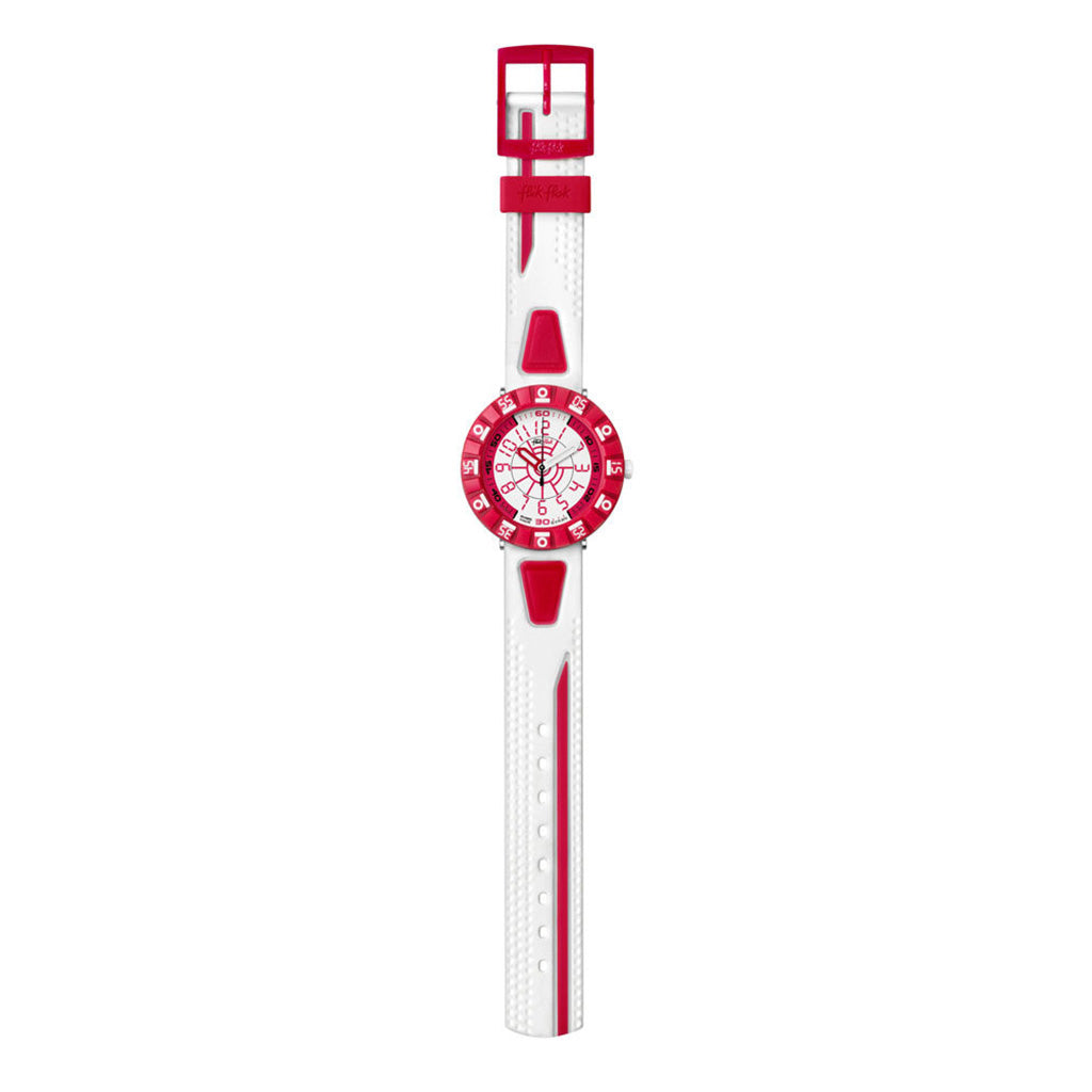 SHAPED WHITE & RED