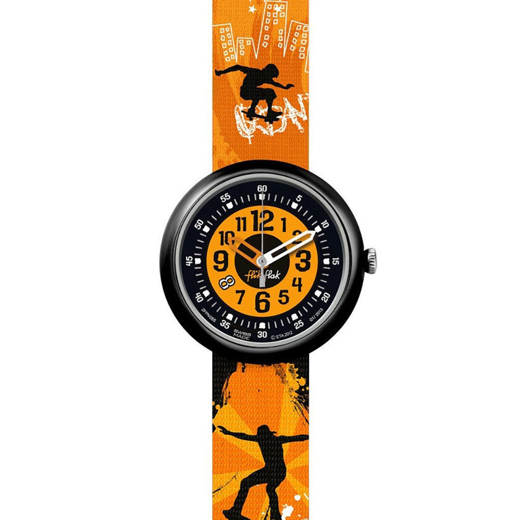 Swatch Flik Flak SKATER'S WORLD IN ORANGE FPN055
