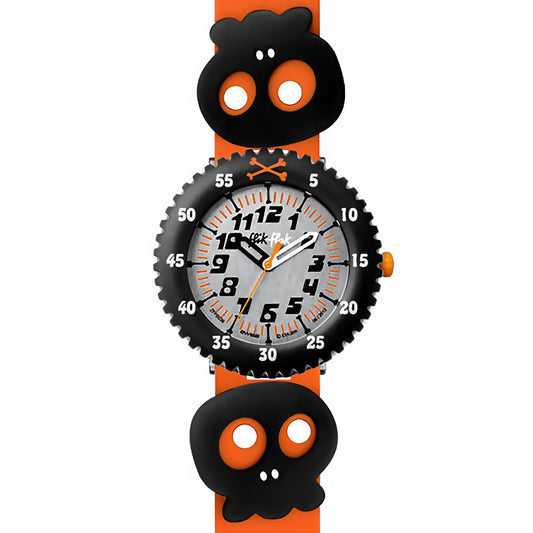 Swatch Flik Flak SKULLY BONES ORANGE FPS039