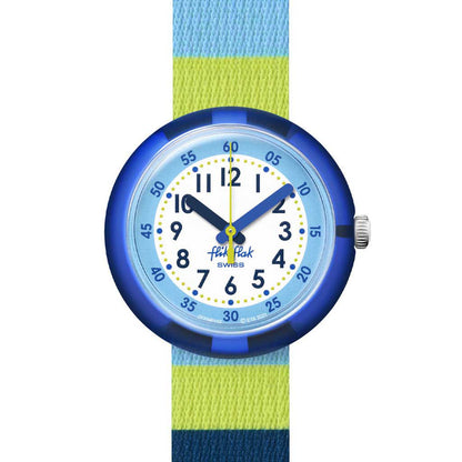 Flik Flak Kinderuhr Stripy Blue FPNP112