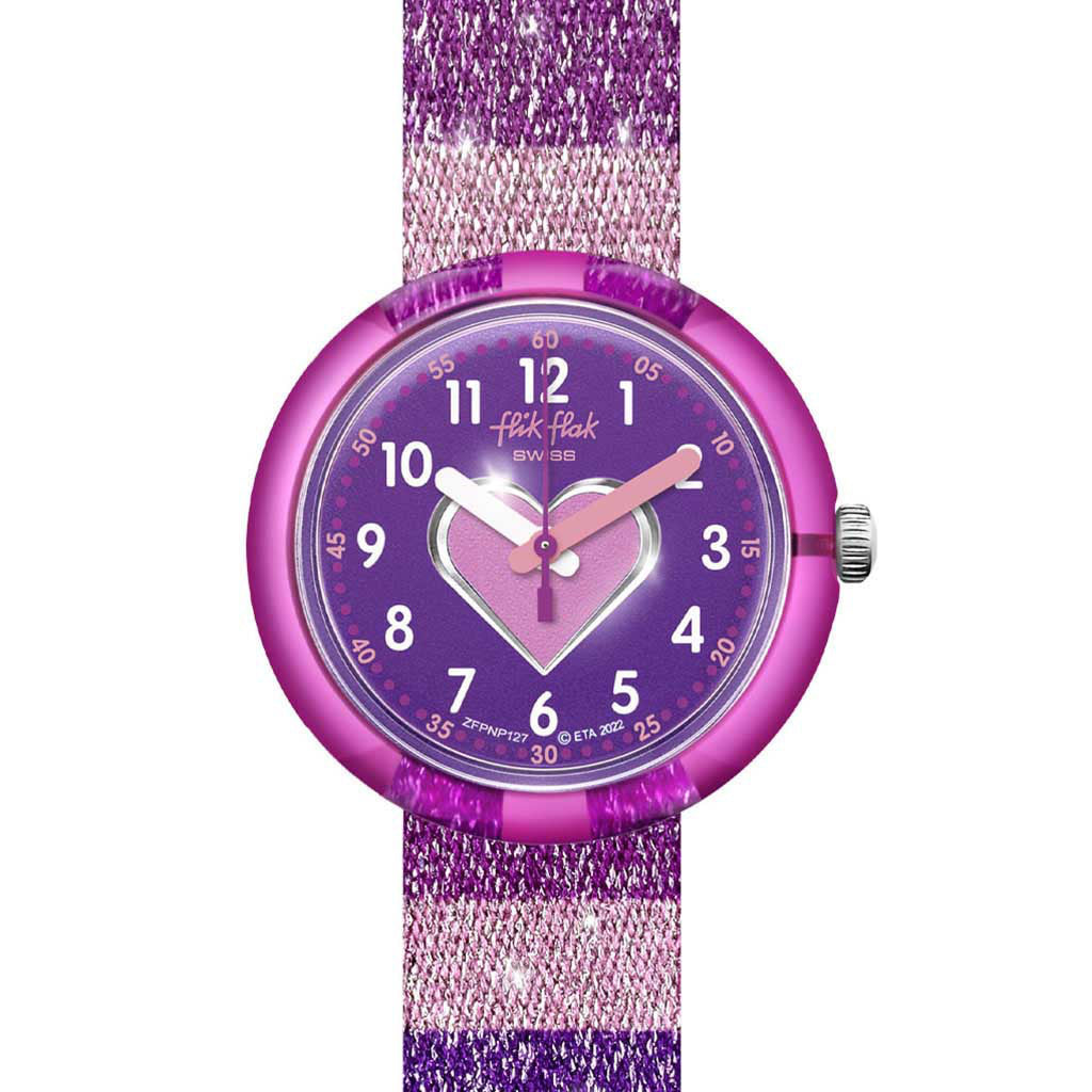 Flik Flak Kinderuhr Stripy Glitter FPNP127