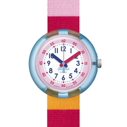 Flik Flak Kinderuhr Stripy Pink FPNP113